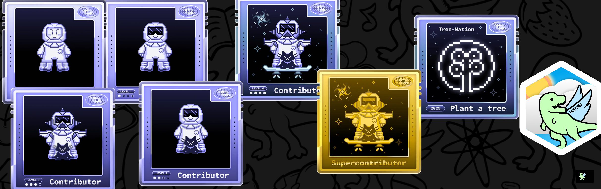 An image of @samrat21saha's Holopin badges, which is a link to view their full Holopin profile