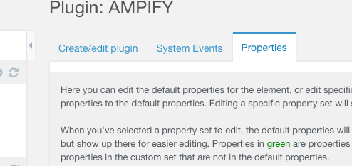 Plugin properties