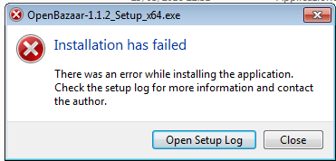 Installation has failed