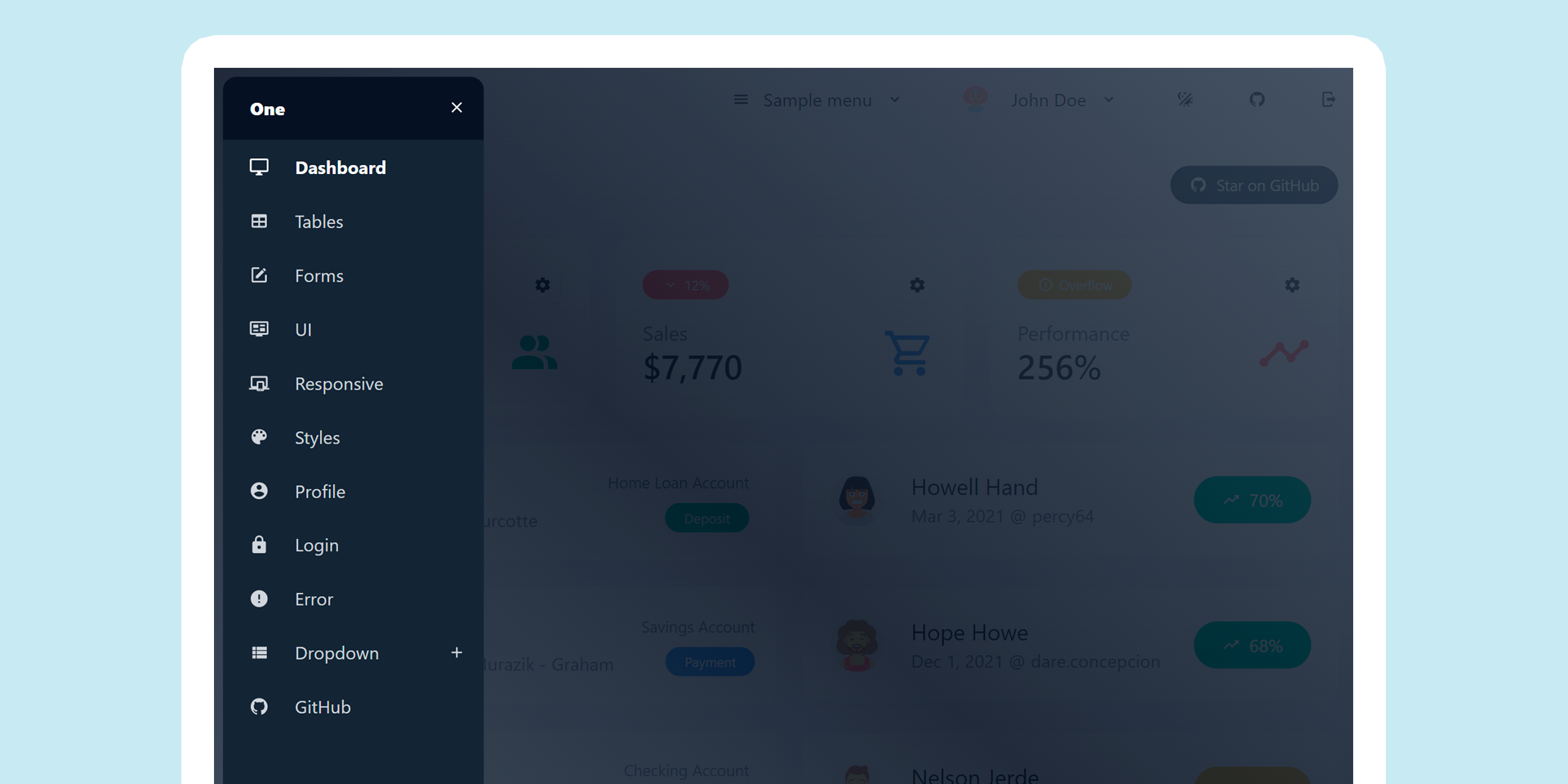 Free Vue 3 Tailwind CSS 4 admin dashboard