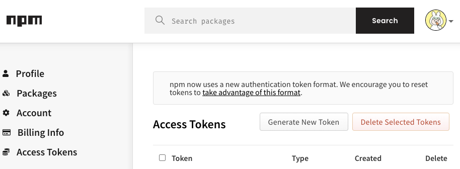 Get the NPM_TOKEN - 1