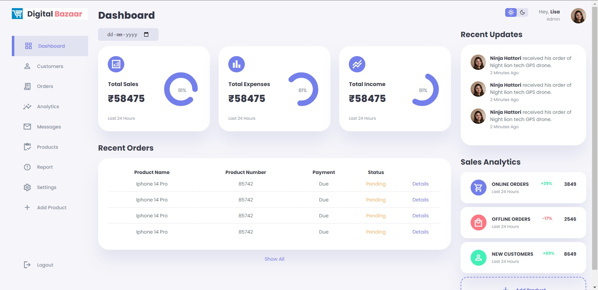 Admin Dashboard