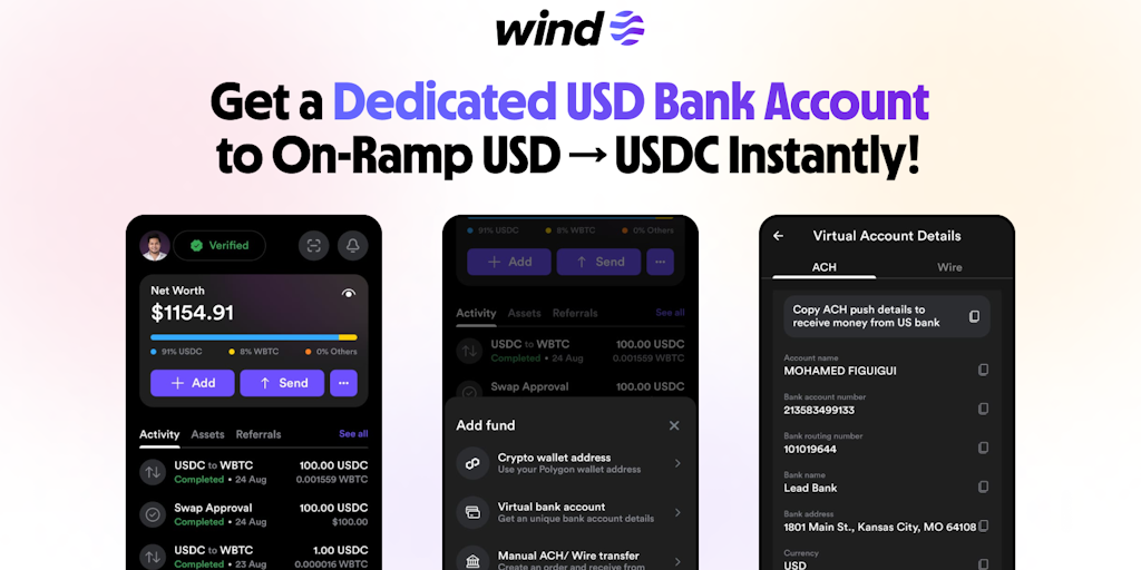 Virtual USD Bank Accounts by Wind