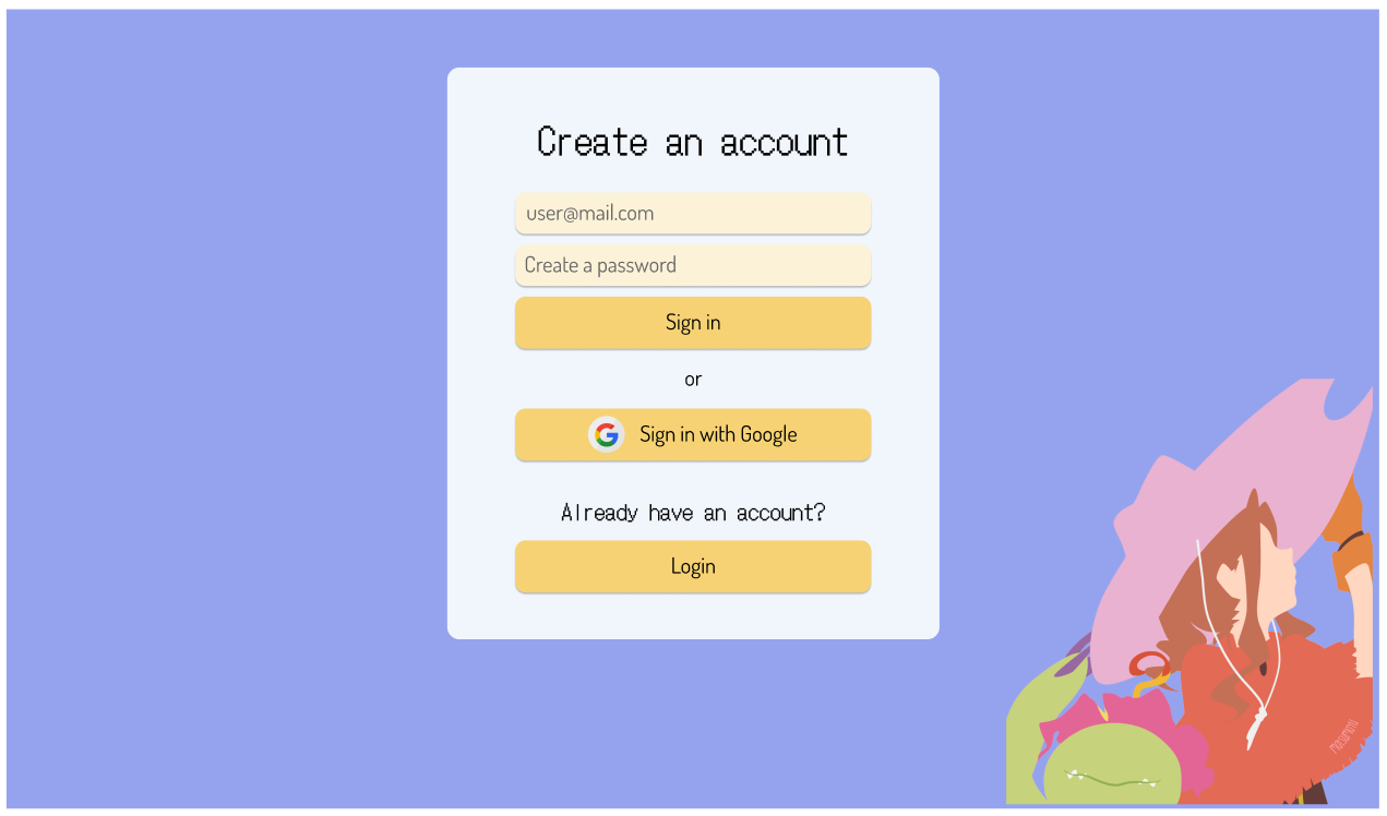 Register screen