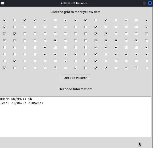 YellowDotDecode GUI