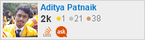 profile for Aditya Patnaik on Stack Exchange, a network of free, community-driven Q&A sites