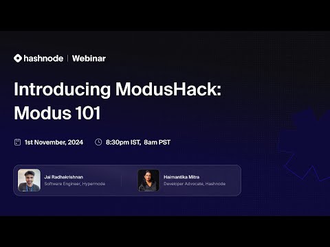 ModusHack Webinar: Modus101