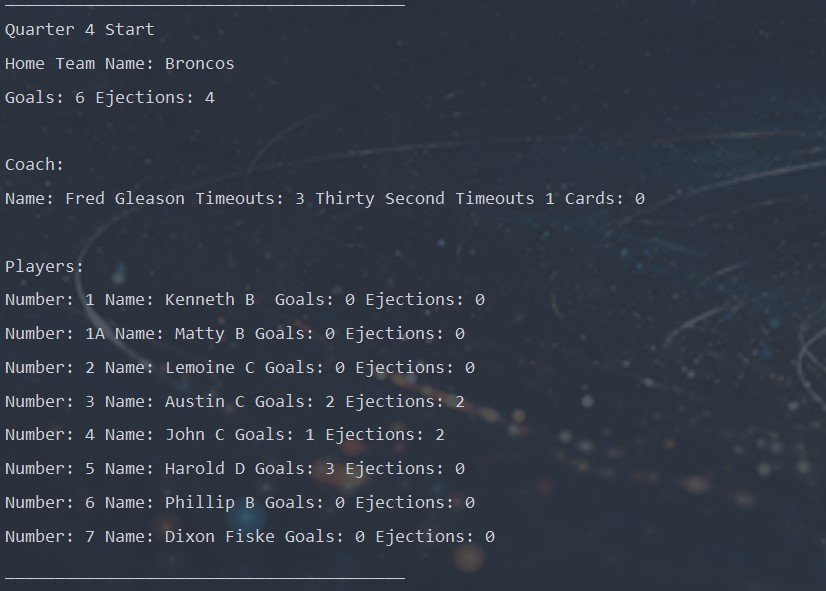 Program Result