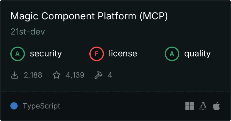 Magic Component Platform (MCP) MCP server