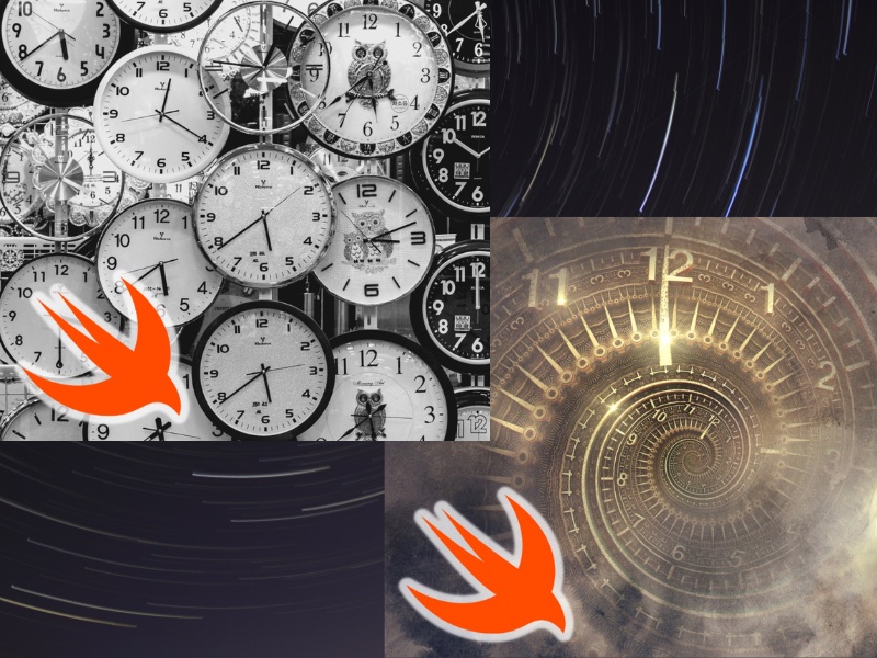 “Hero” images from the articles — clocks for part 1, and an infinite spiral clock for part 2.