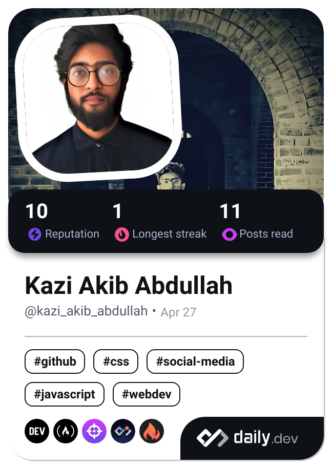 Kazi Akib Abdullah's Dev Card