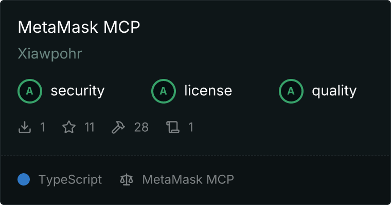 MetaMask MCP server