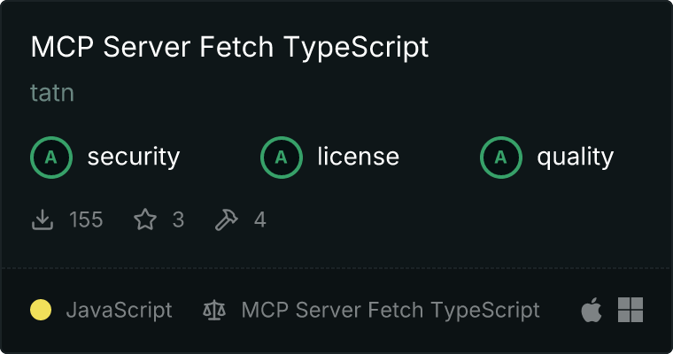 Server Fetch TypeScript MCP server