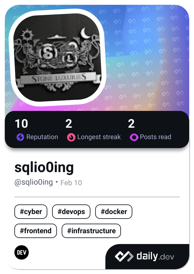 sqlio0ing's Dev Card