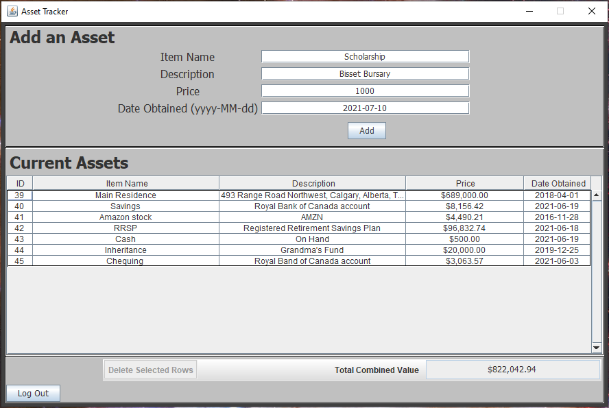 The Asset Page