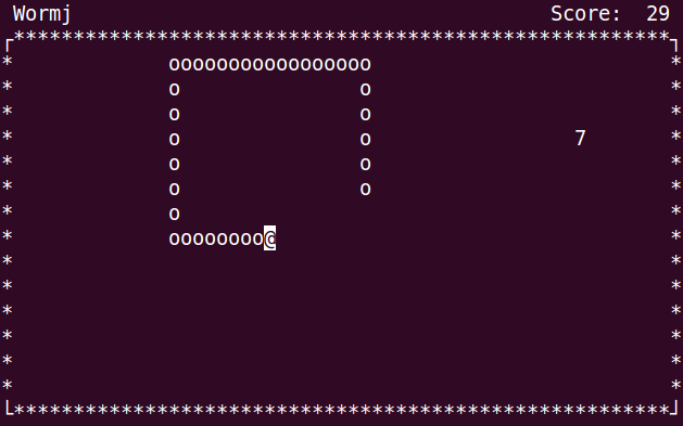 Screenshot of wormj