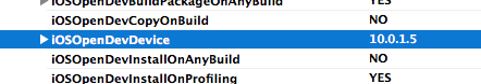 Build settings