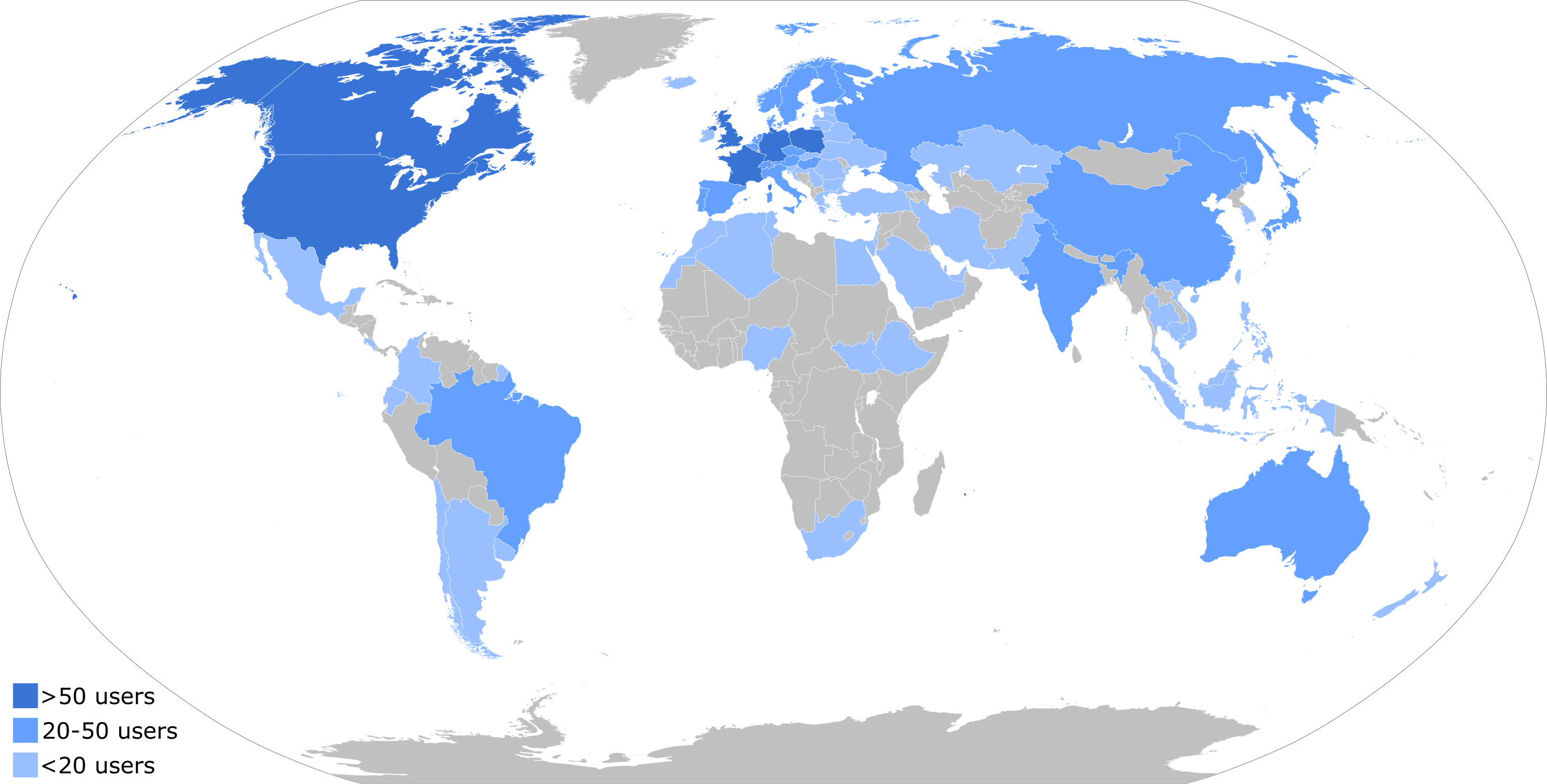 Qubes user map