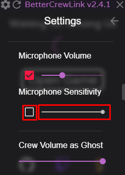BetterCrewLink - Microphone Sensitivity