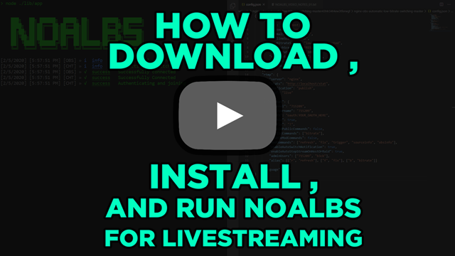 YouTube: How to Download, Install and Run NOALBS for IRL Livestreaming (WINDOWS)