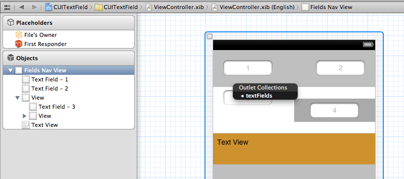 Select textFields