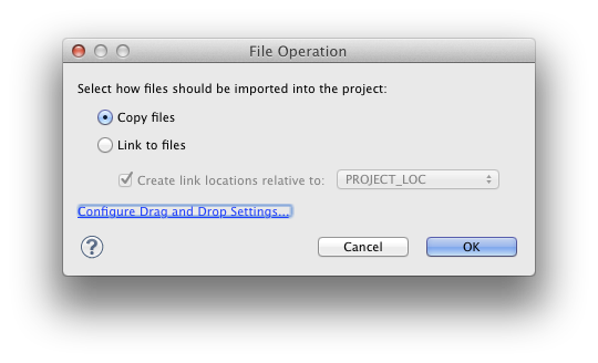 Make sure you have the asset set to "copy"