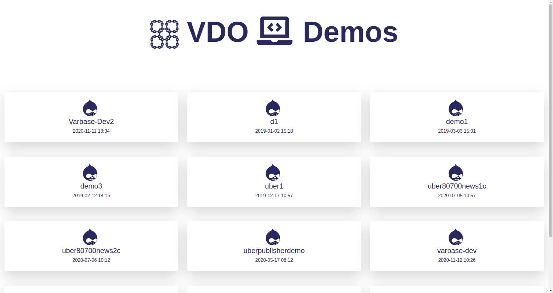 VDO Demos view