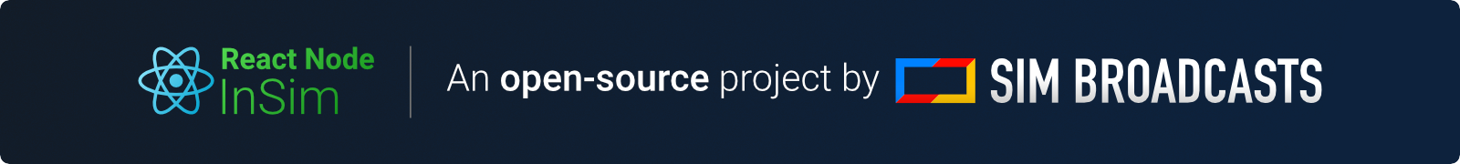 React Node Insim - An open source project by Sim Broadcasts