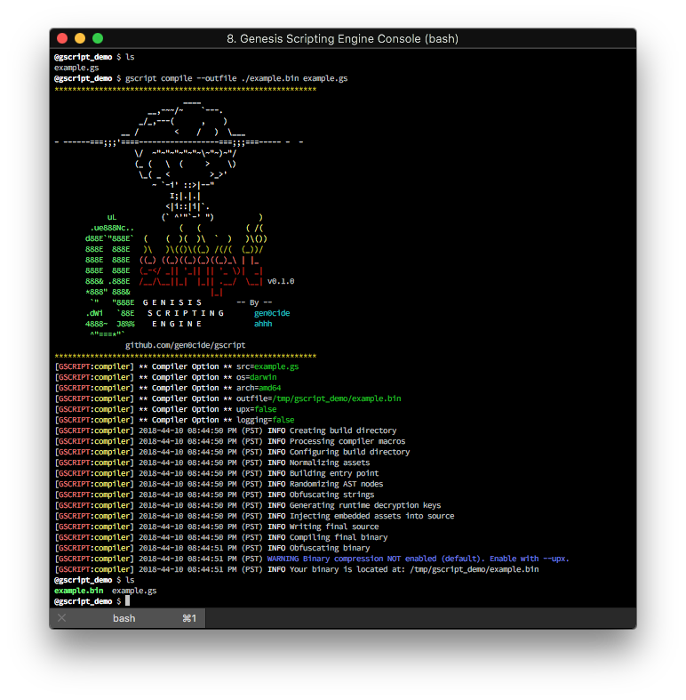 Compiling Script Example