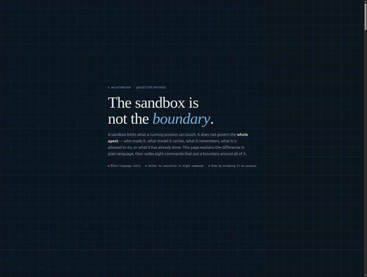 The Sandbox Is Not the Boundary &mdash; an illustrated RVForge walkthrough