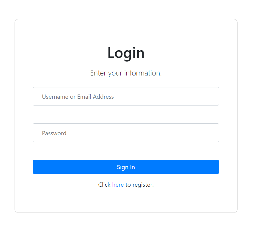 Login Page