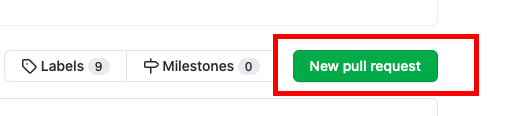 new Pull requests in github