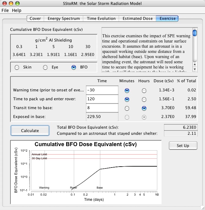 Screenshot of the Exercise.