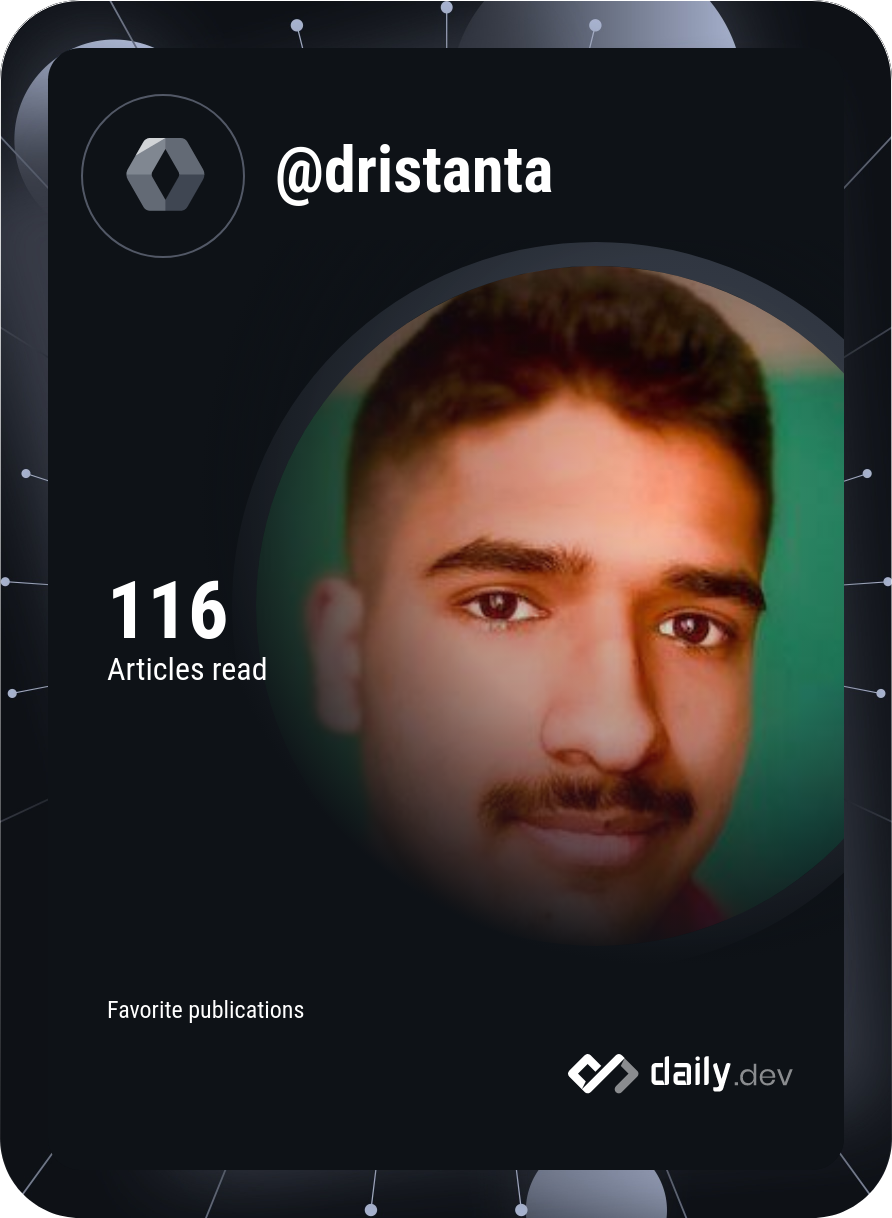 Dristanta Silwal's dev card