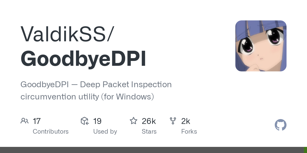 ValdikSS / GoodbyeDPI