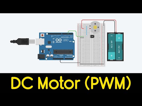 DC Motor (PWM) with Arduino in Tinkercad