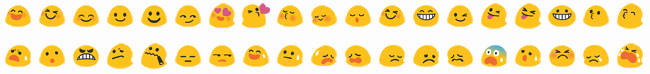 Some examples of the hangouts emoji