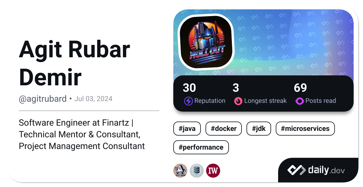 Agit Rubar Demir's Dev Card