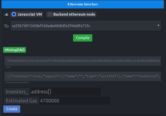 Etheratom interface: Compule