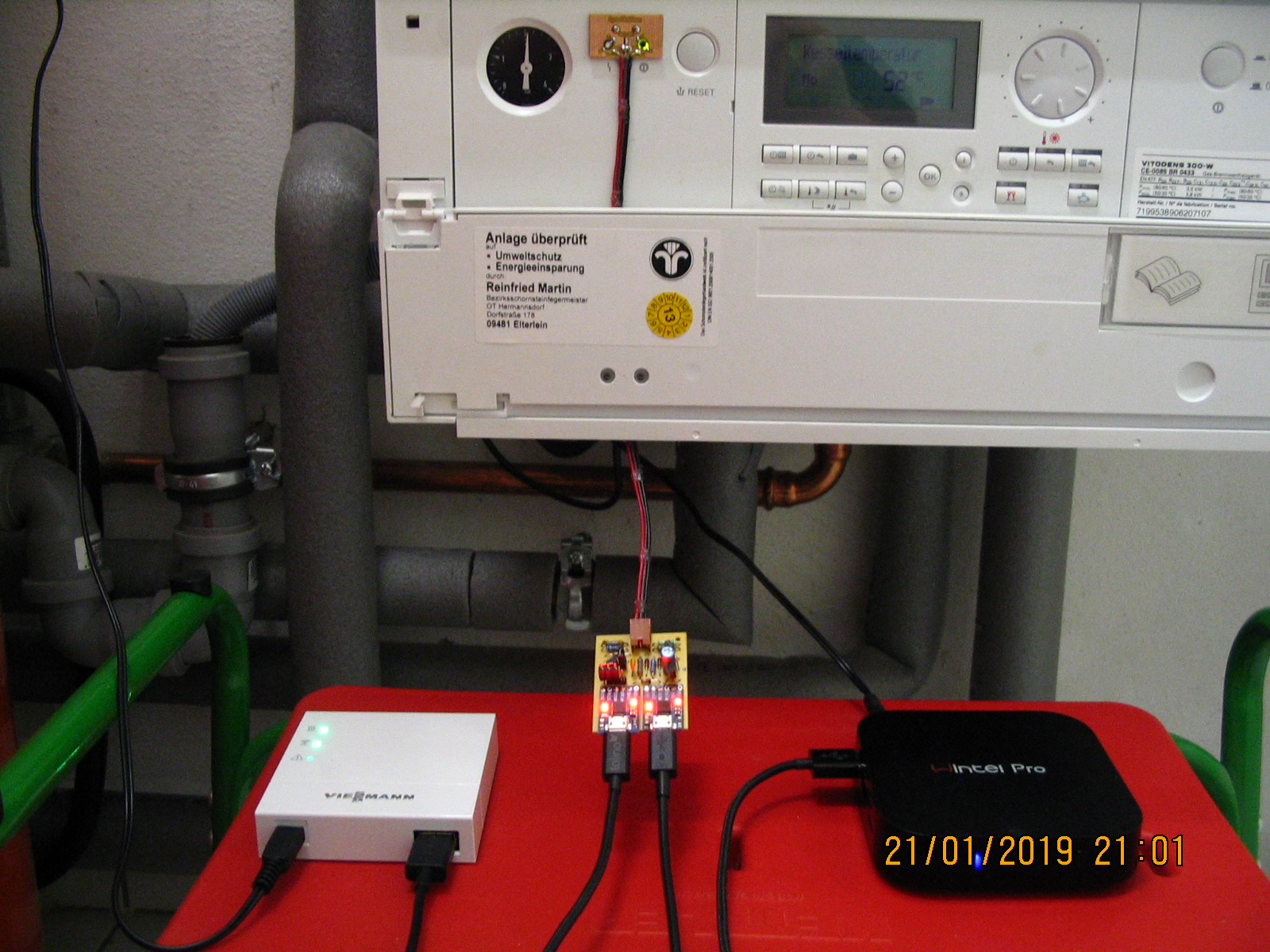 Betrieb des Adapters USB-Duo/Sniffer, Abdeckung offen