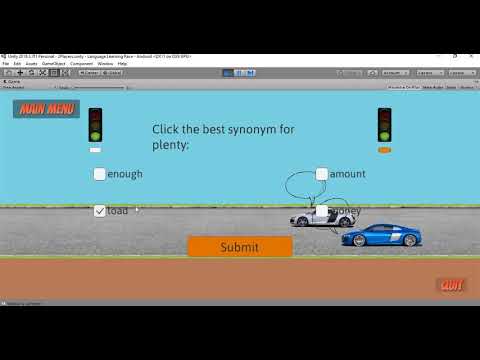 Language Learning Race | Demo | Menu and game