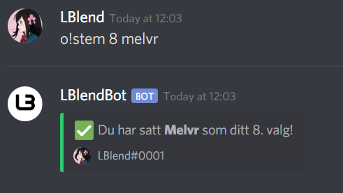 Slik vil en annen kommando se ut