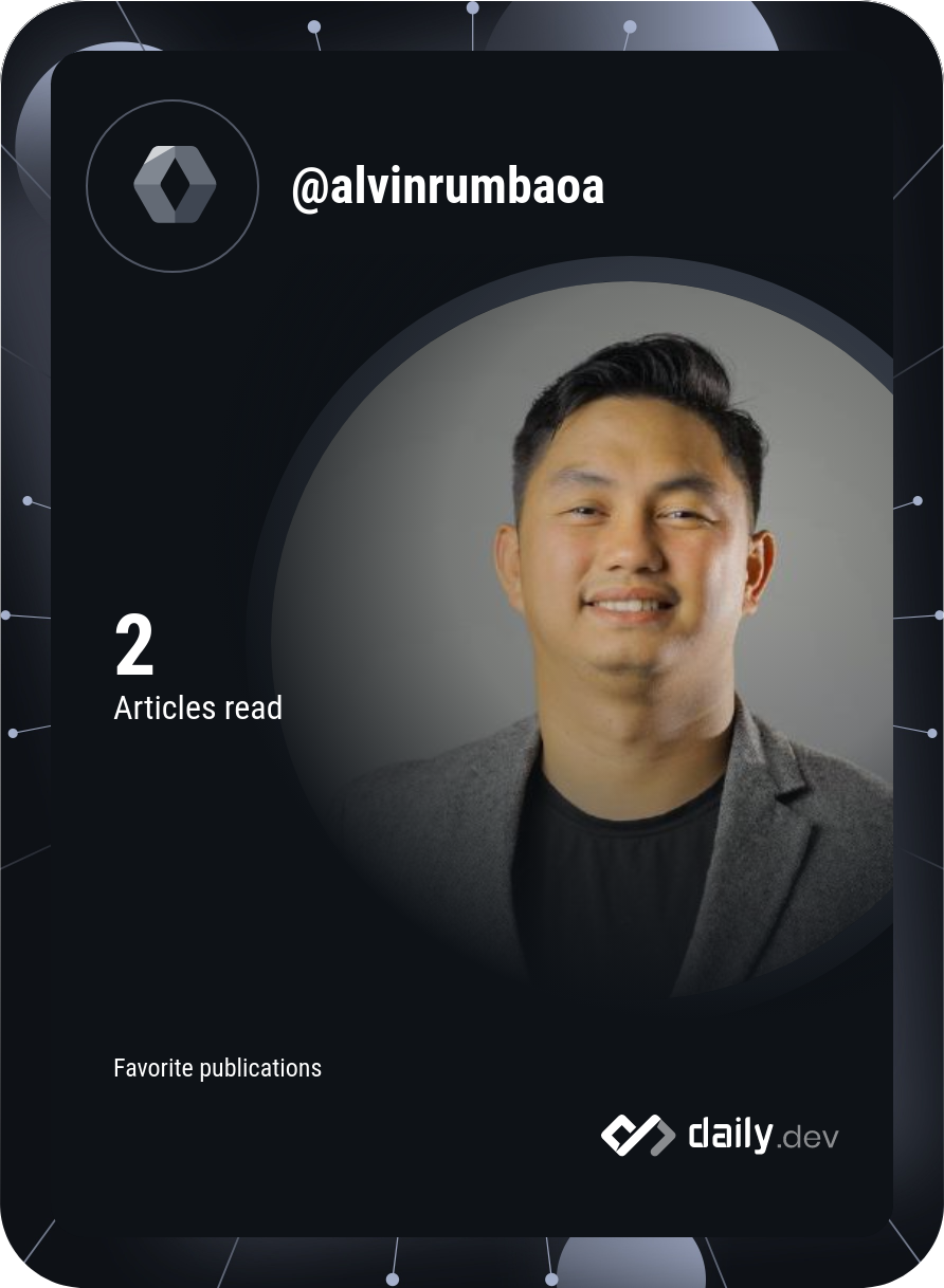 Alvin Flores Rumbaoa's Dev Card