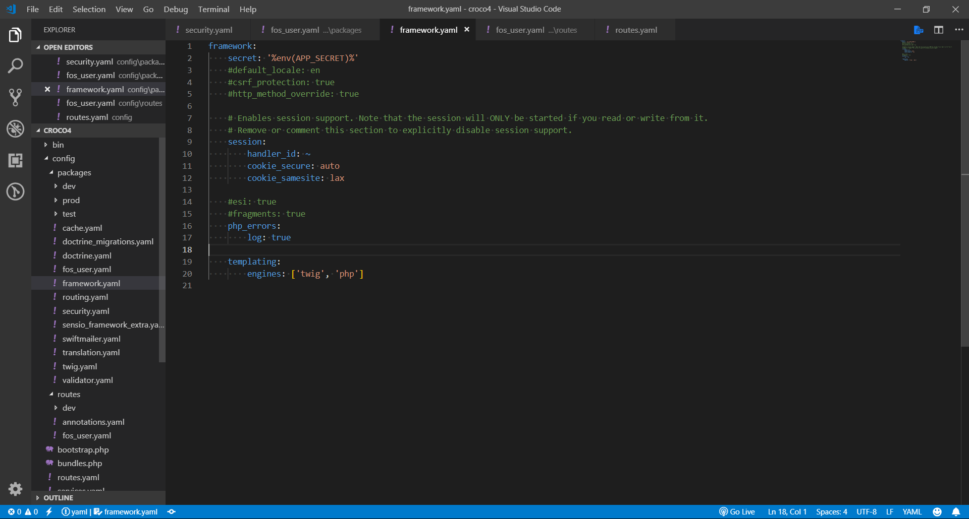 result framework.yaml
