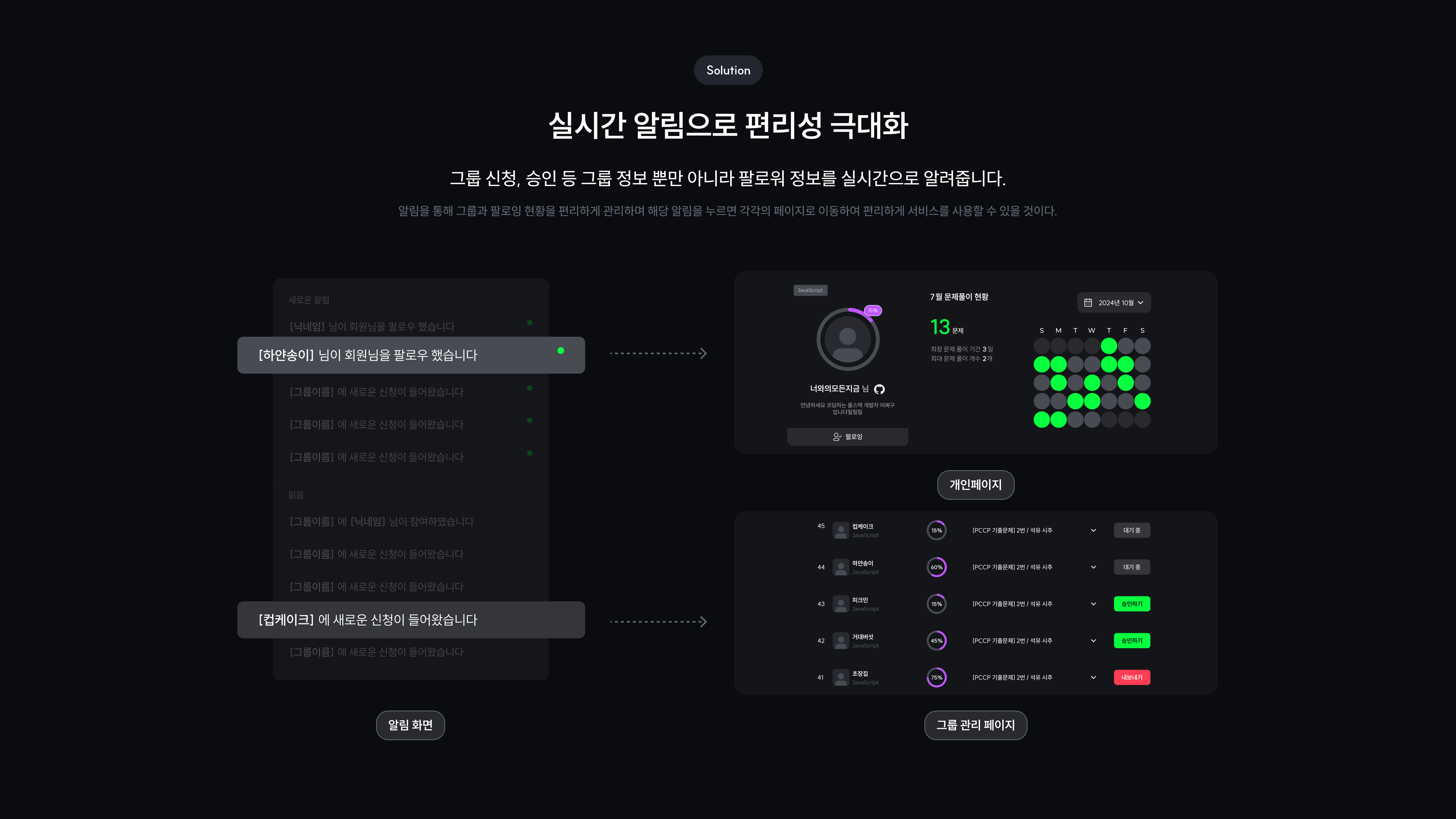 실시간 알림