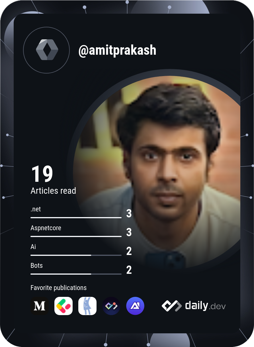 Amit Prakash's Dev Card