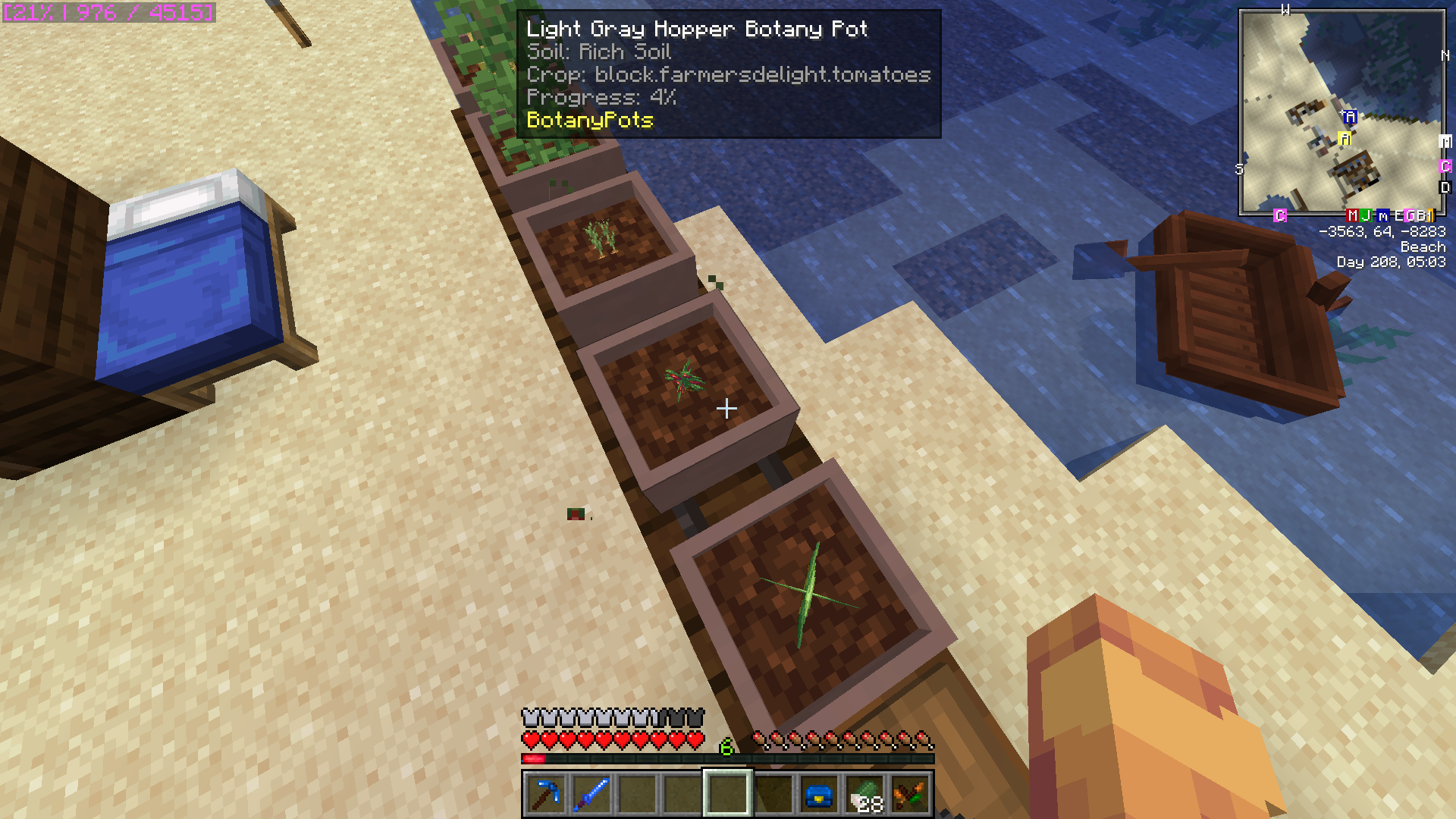 Screenshot of a botany pot with an unlocalized crop block