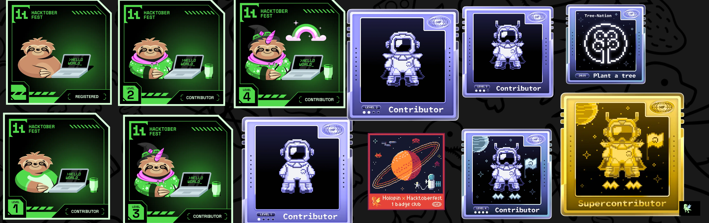 An image of @dhruvjohri's Holopin badges, which is a link to view their full Holopin profile