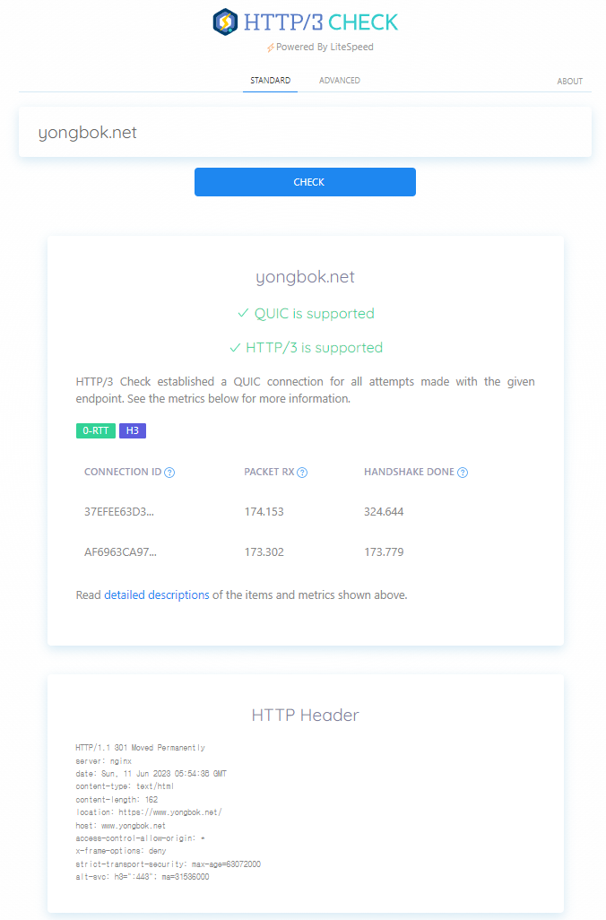 HTTP/3 Check