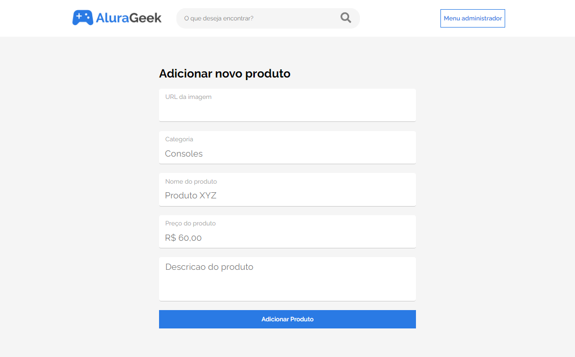 preview Adicionar Produto